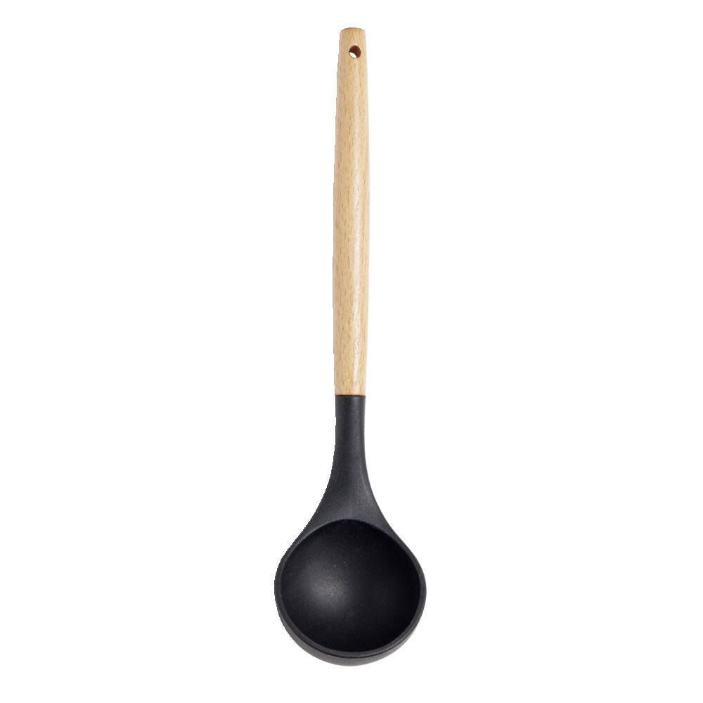 Louche en silicone avec manche en bois L.31,5cm