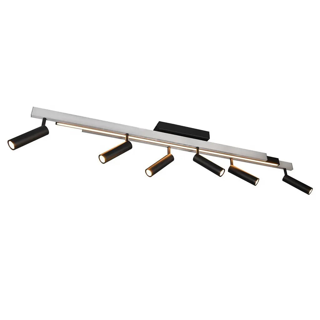 Trio Leuchten plafondlamp Zeno - 7 lichts - 180 x 8.5  cm - aluminium