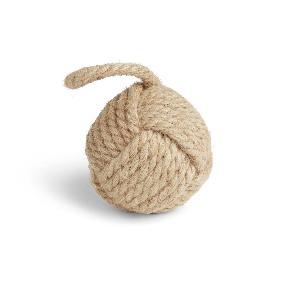 Cale porte en jute forme noeud beige Ø12,5cm