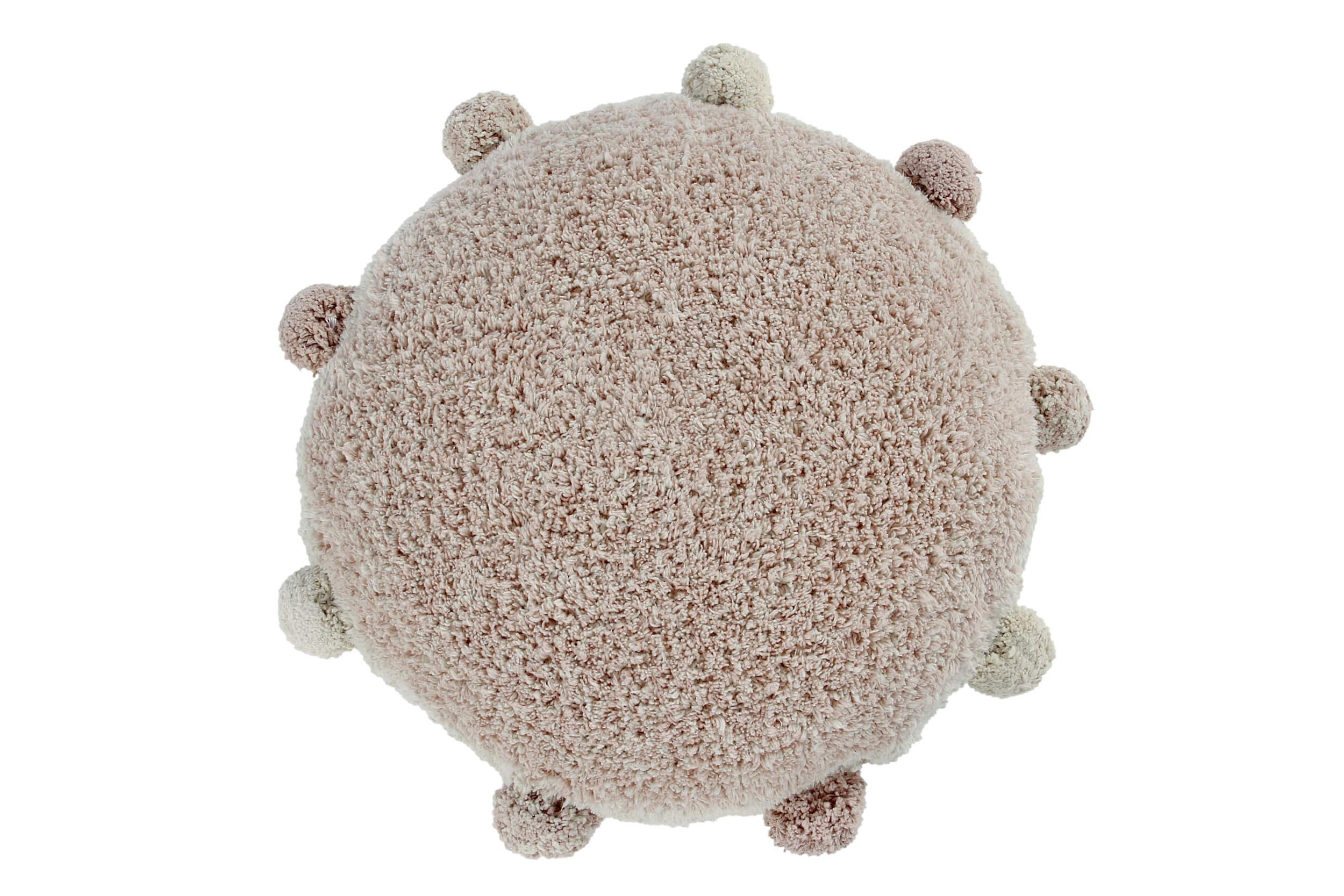 RE EDITION - Coussin rond en coton rose ø48