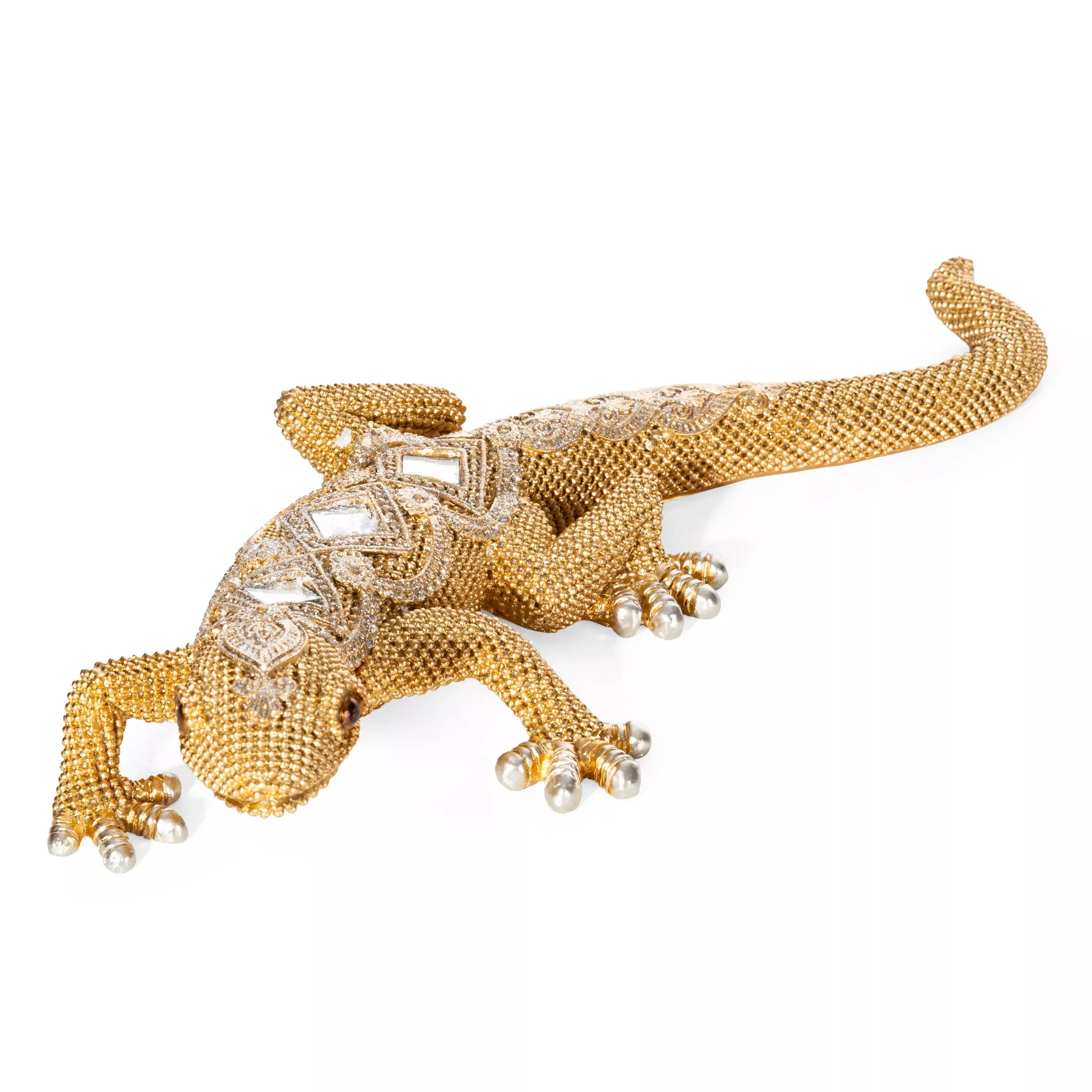 Figurka złotajaszczurka o drobnym strukturalnym wzorze 25x11x5 cm GATOS