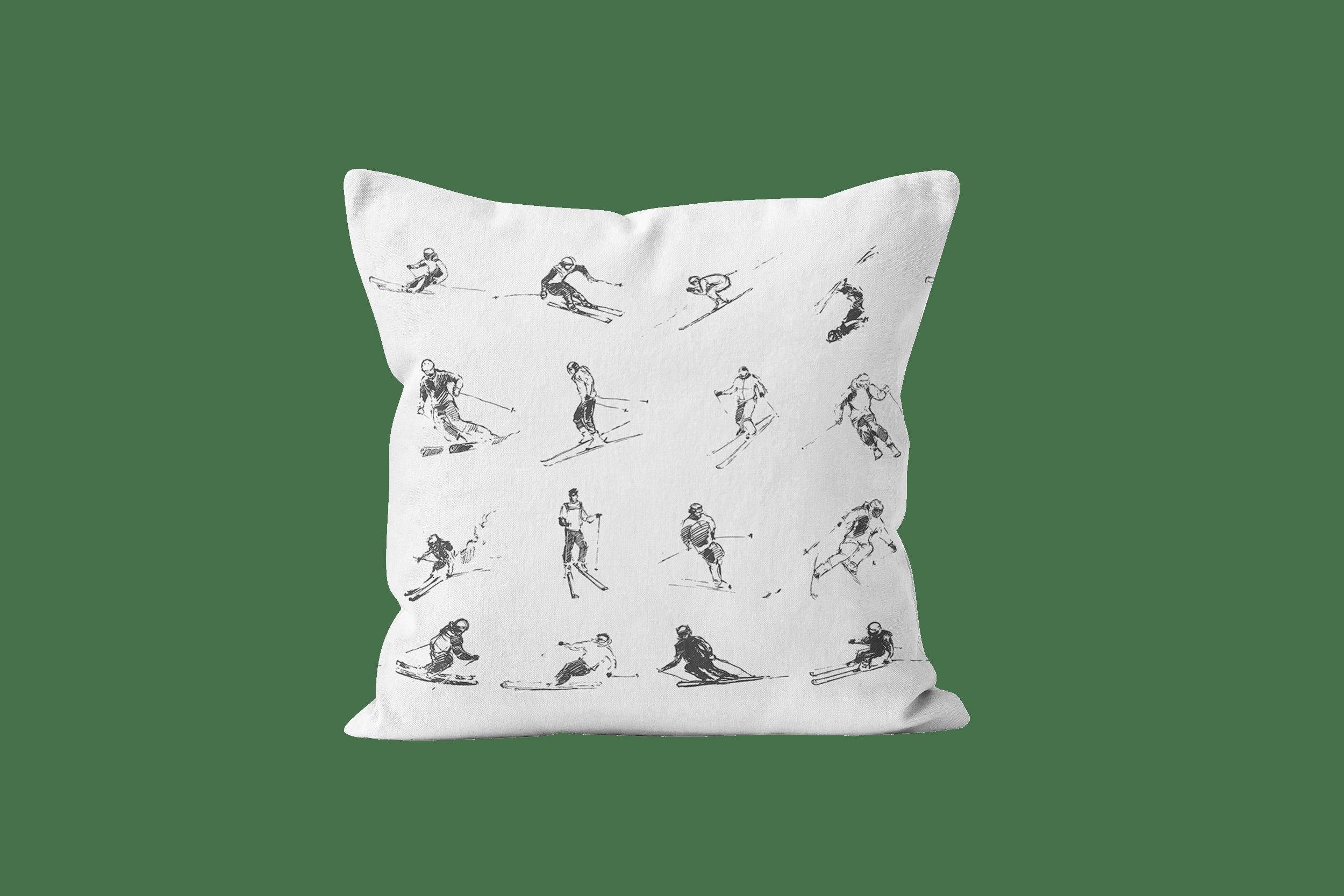 - Coussin montagne velours blanc 60x60cm