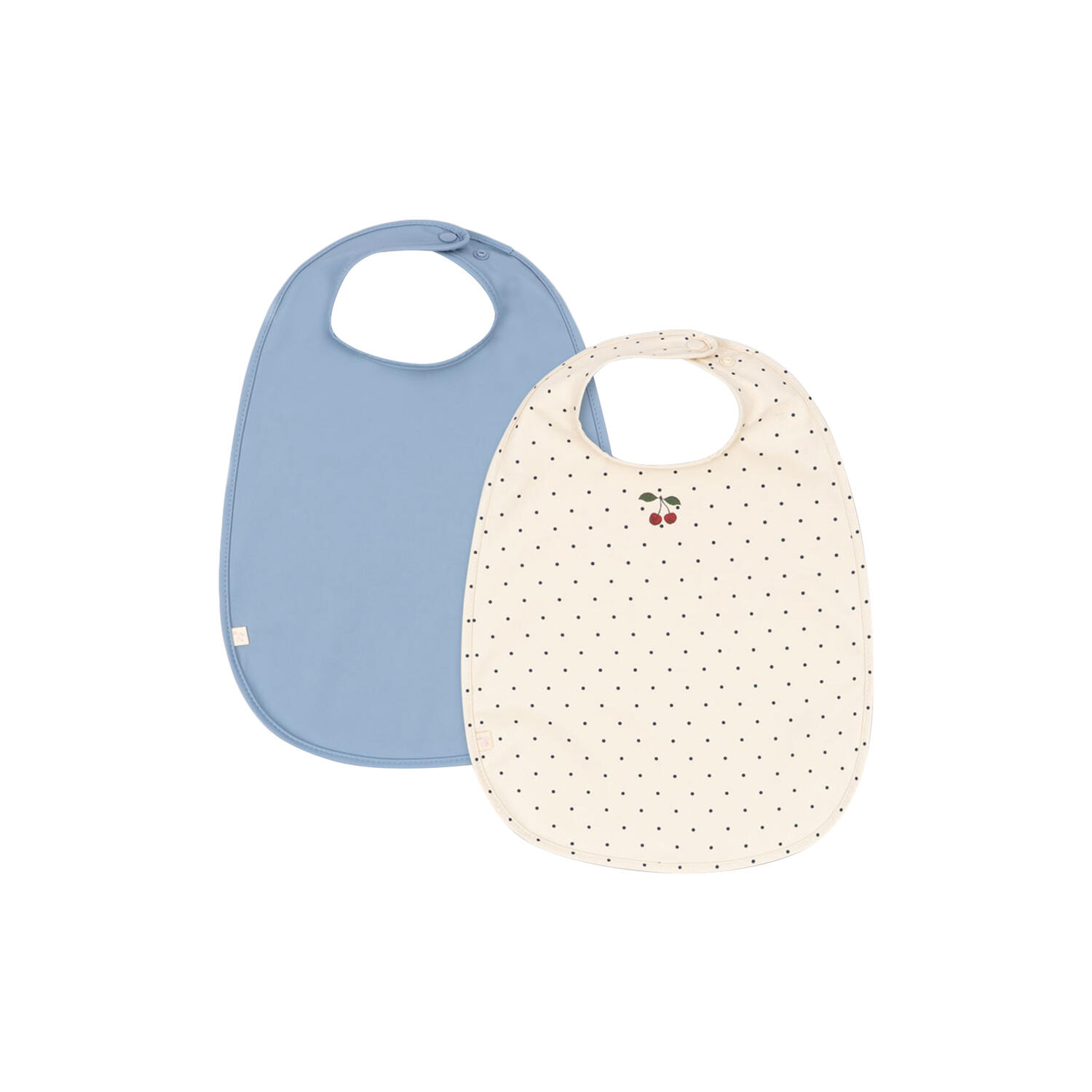 2 Pack Dinner Bib, navy dot/rain washed