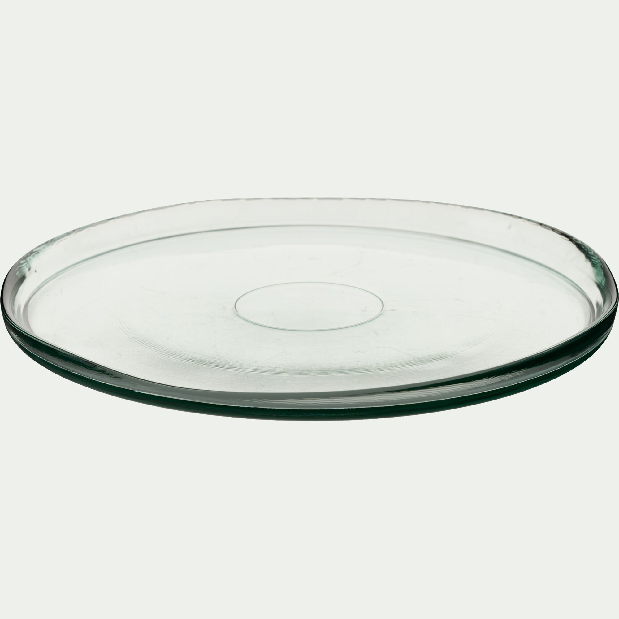 ECUME - Assiette plate en verre D25cm - transparent