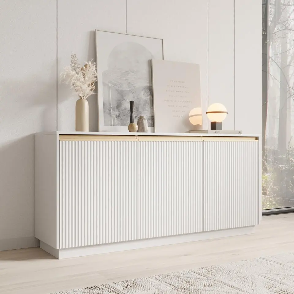 Meubella - Dressoir Remy - Wit - 154 cm