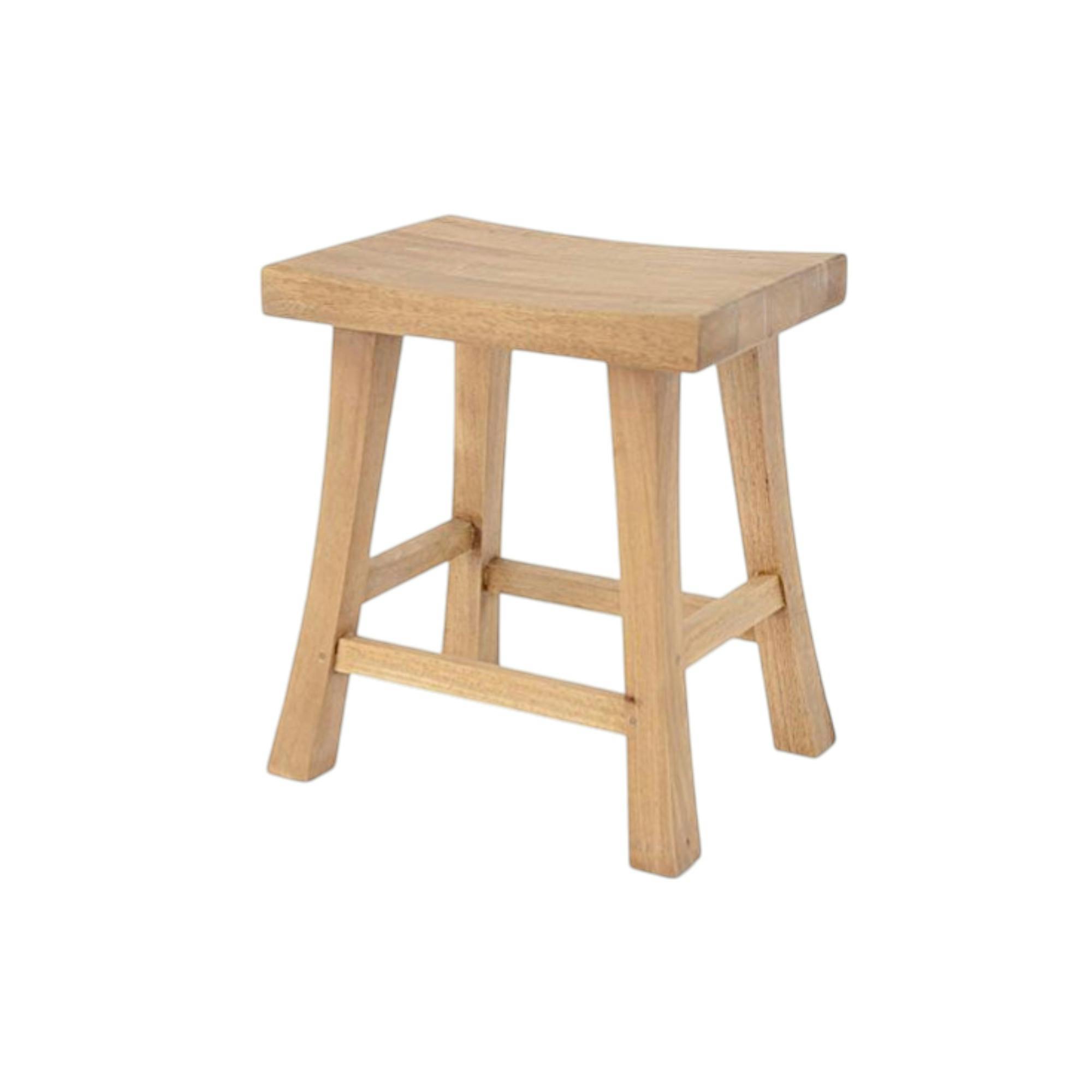 Tabouret bas hévéa 46cm MAORI