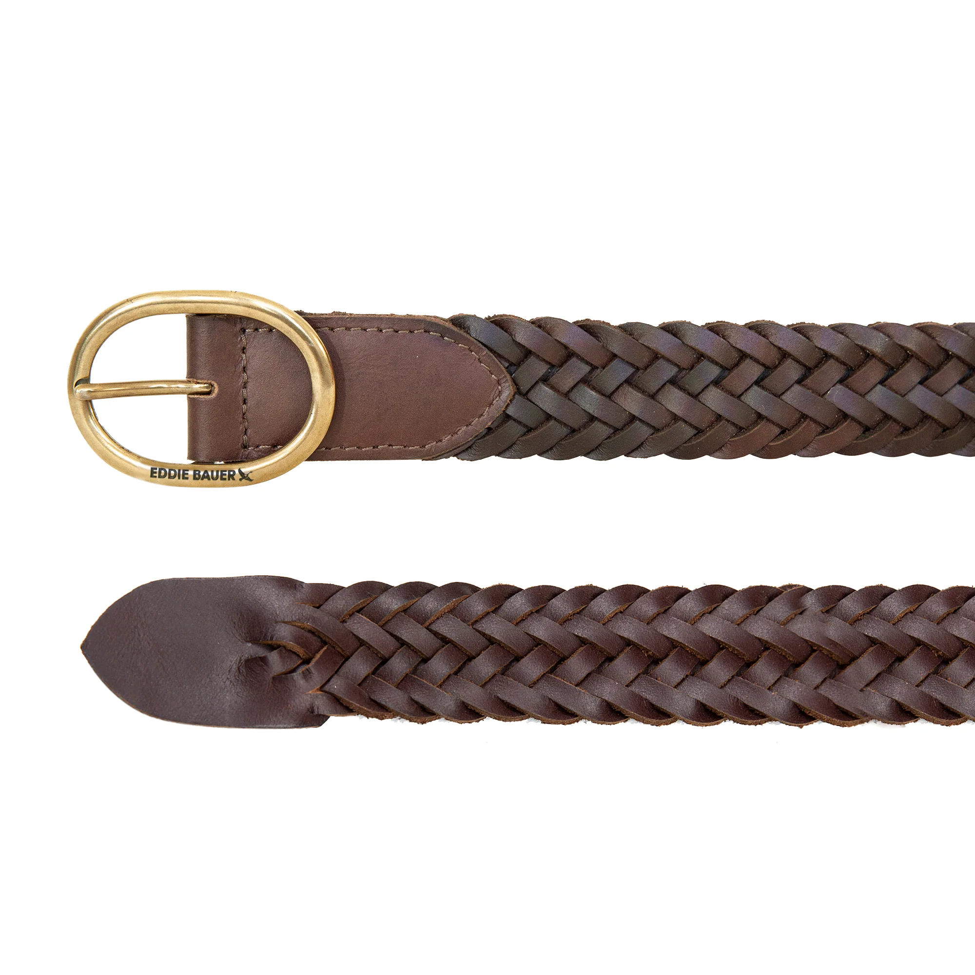 Women's Center Bar Woven Leather Belt