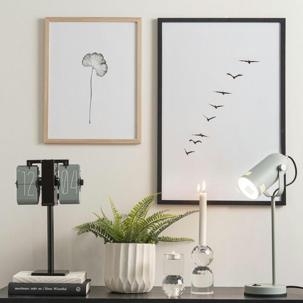 NO CASE - Horloge sur pied gris 21x14cm