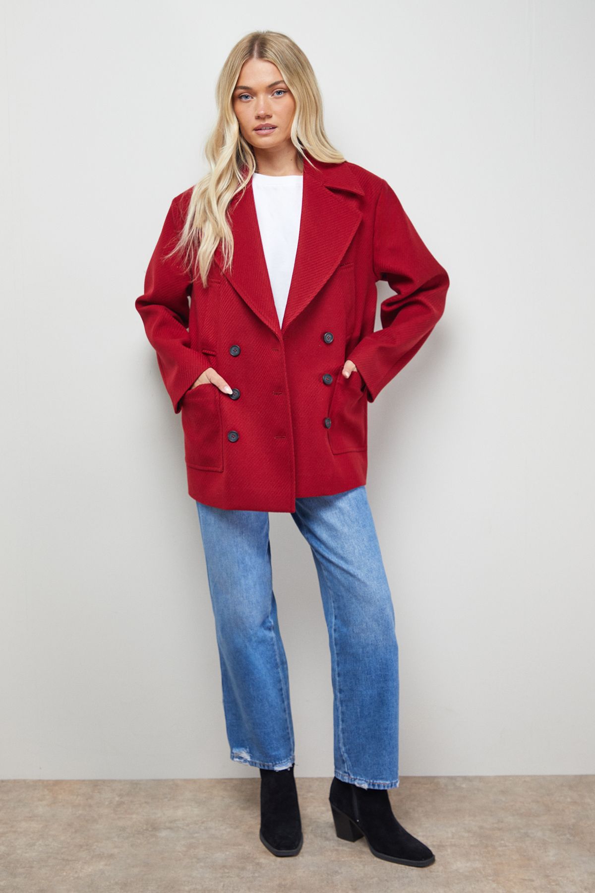 Oasis Relaxed Peacoat