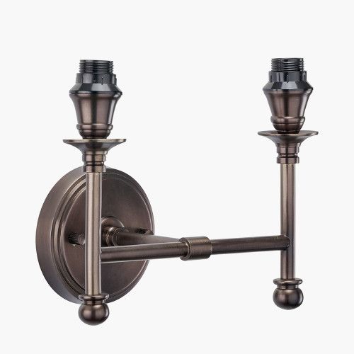 Ruma Antique Bronze Metal Double Wall Light