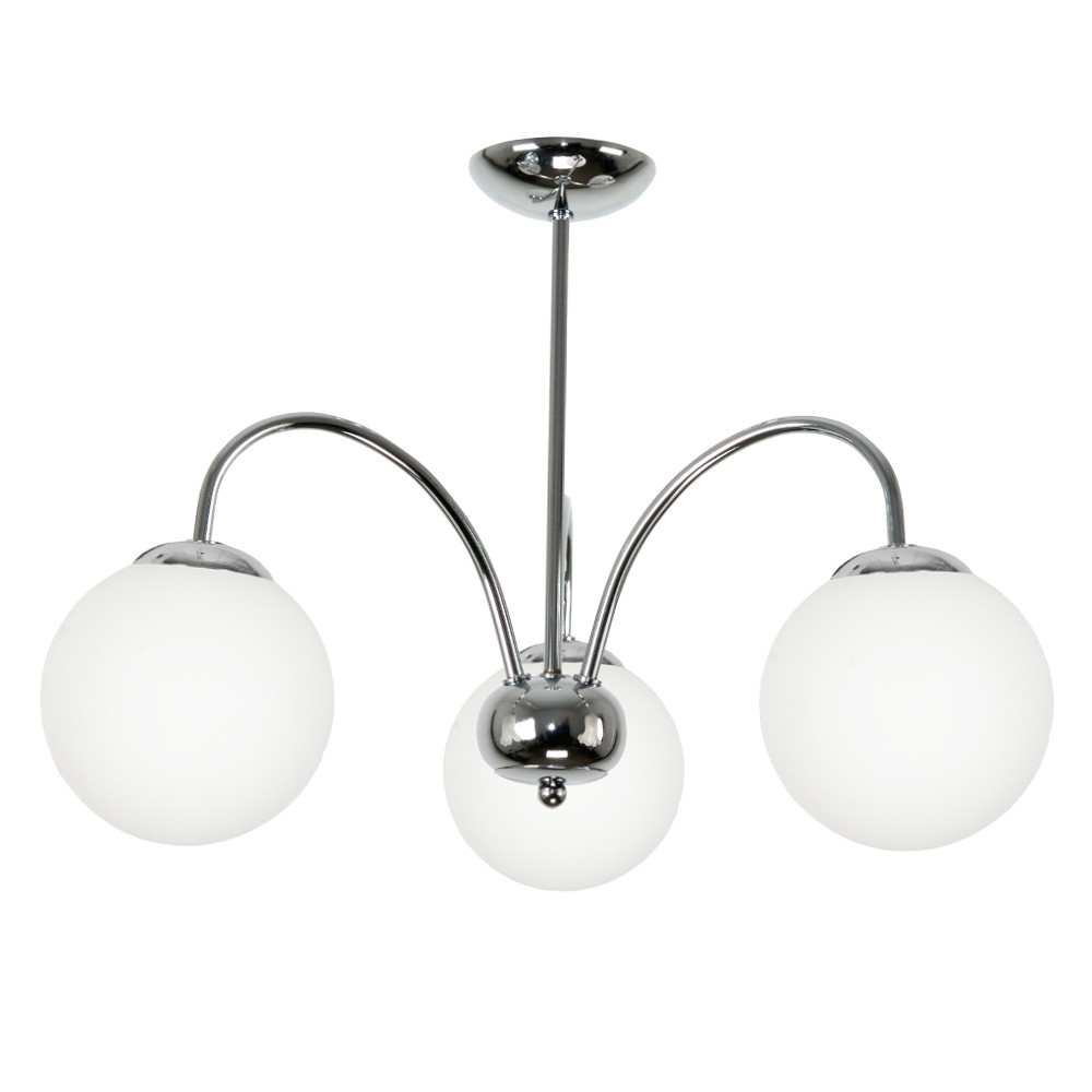 Lampa sufitowa kule białe chrom nowoczesna EDYLIT 3xE14 DORIN 7-262