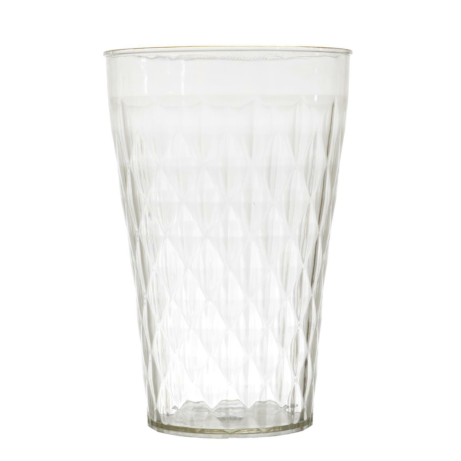 SZKLANKA Mirage złoty brzeg PLASTIKOWA tworzywo PET