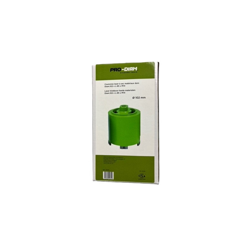 Couronne diamant pour matériaux durs Ø 102 mm PRO-DIAM