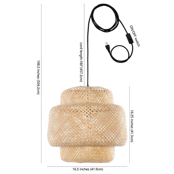 SAFAVIEH Lighting Klara 16.5-inch Pendant - 17" W x 17" D x 19-199" H