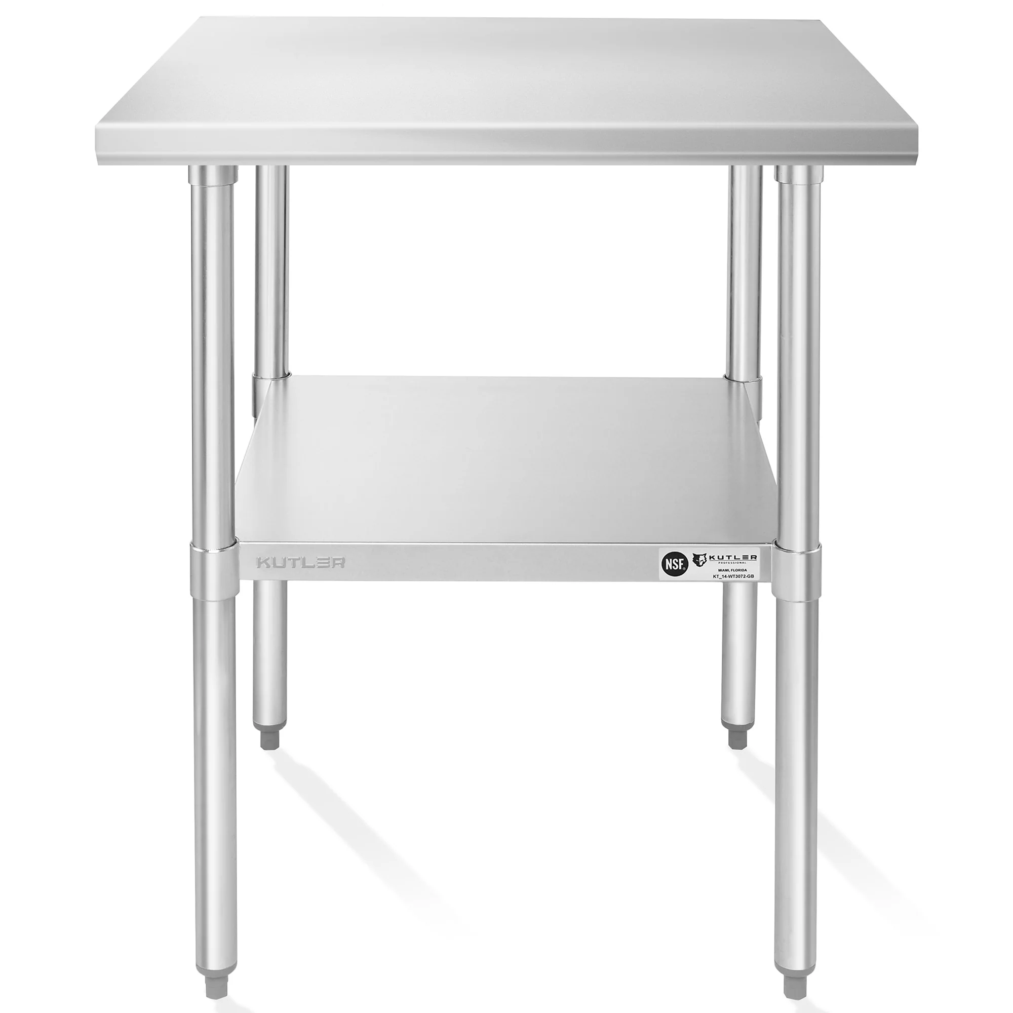 30 x 30 NSF Commercial Stainless Steel Table for Kitchen Prep and Work - 30 x 30