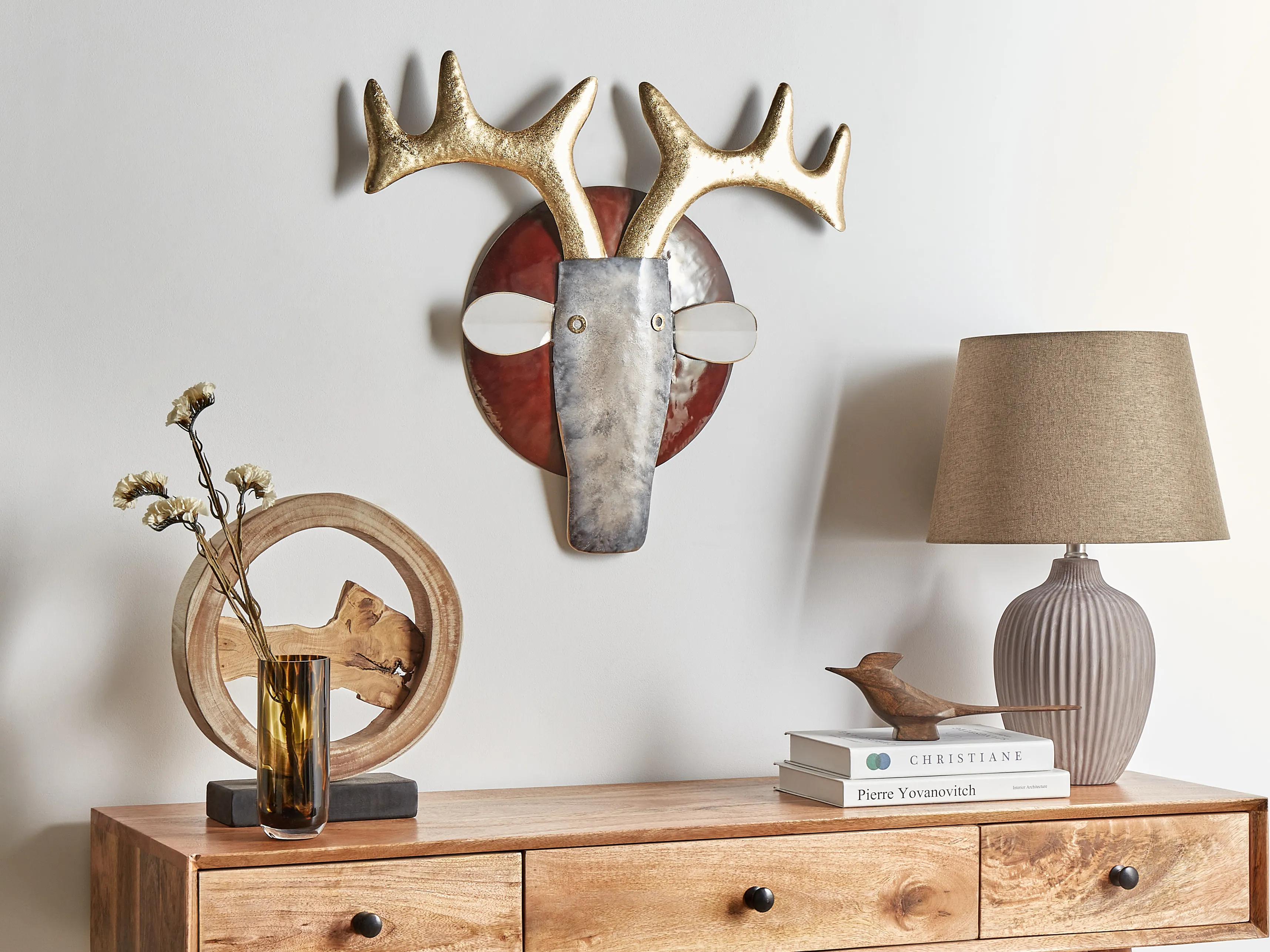 Wall Decor Bull FLUORINE Metal 54 cm Multicolour