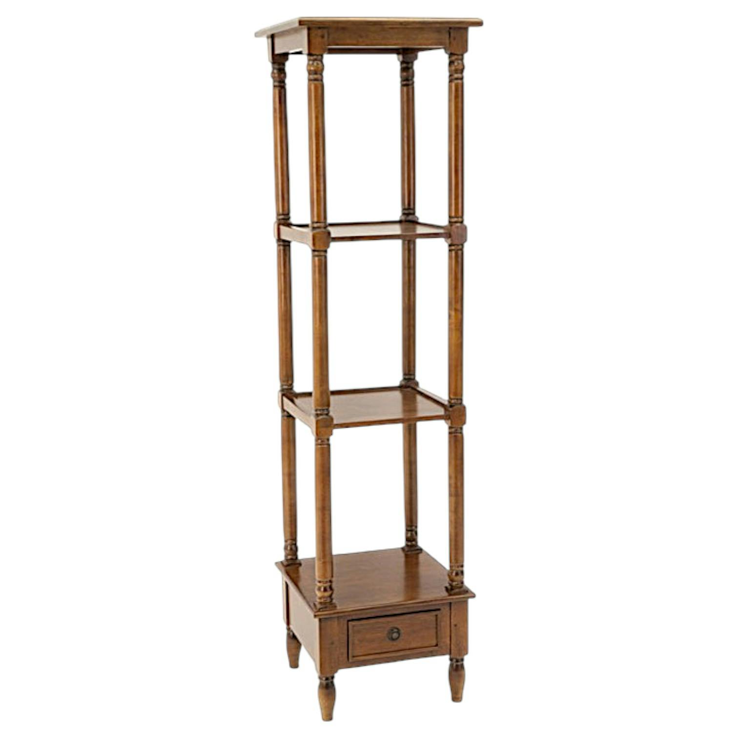 Colonne Hévéa 1 tiroir, 3 étages 42x42x156cm TRADITION