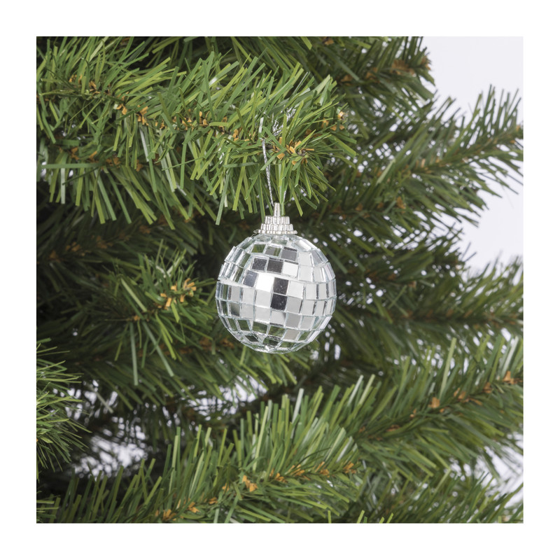 Discobal zilver - set van 6 - &Oslash;4 cm