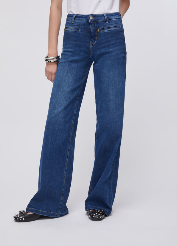 Jeans flare a vita alta