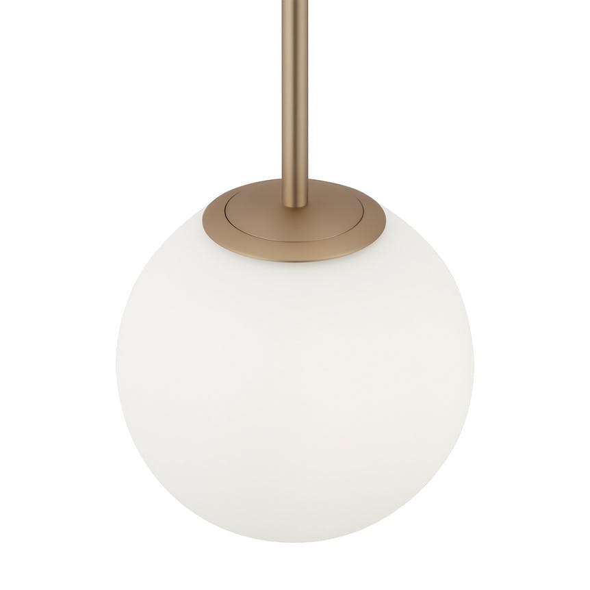 Suspension globe dorée - verre dépoli 18 cm DELTONA