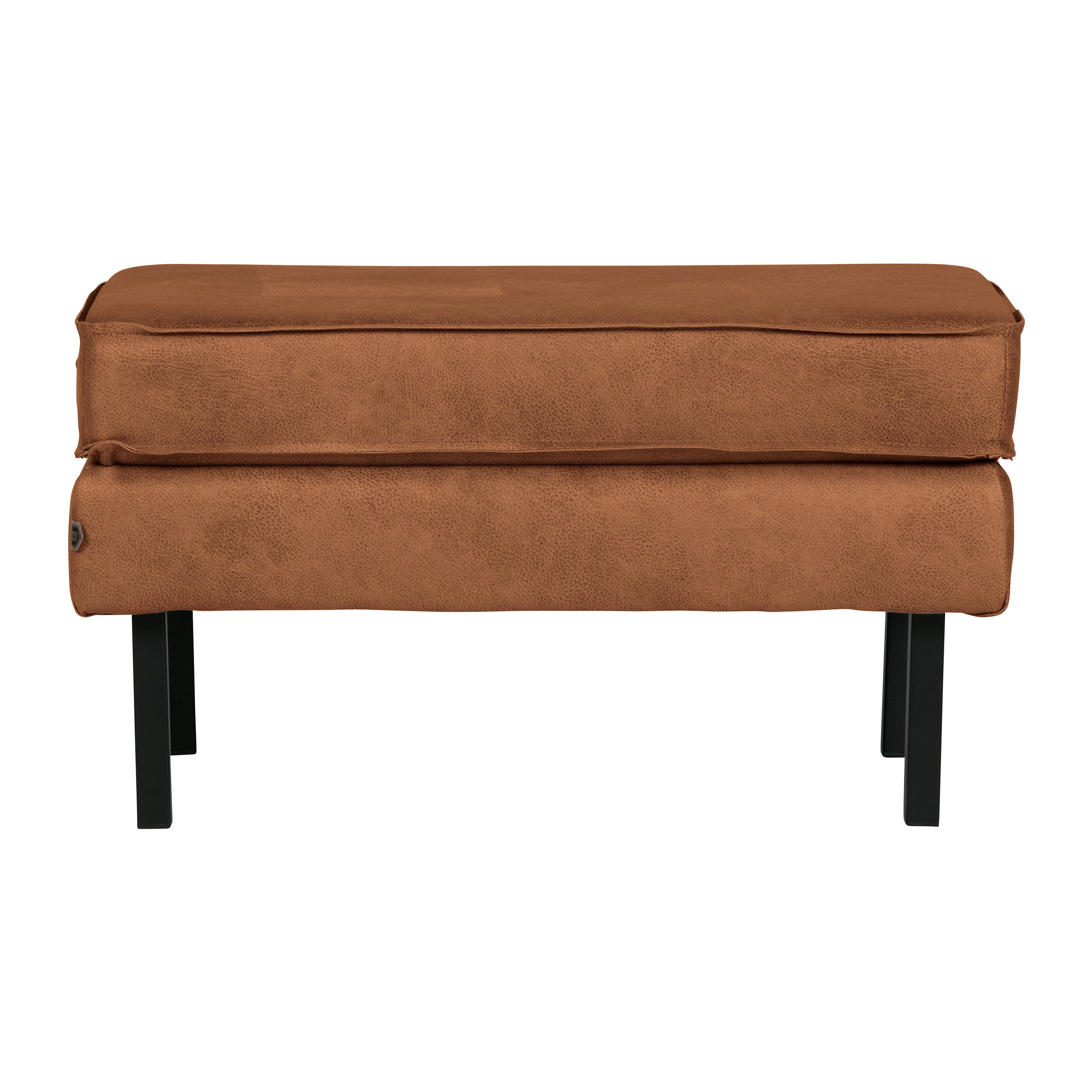 WOOOD Rodeo Hocker - Eco-leder - Cognac