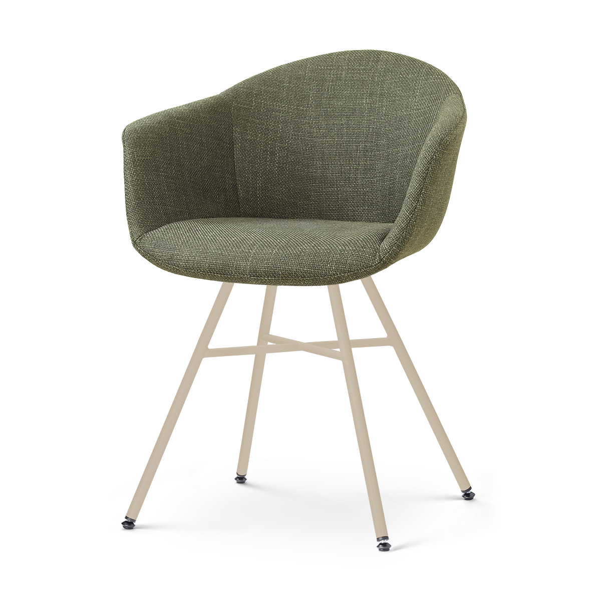 Nolon Noa-Otis eetkamerstoel forestgroen - beige onderstel