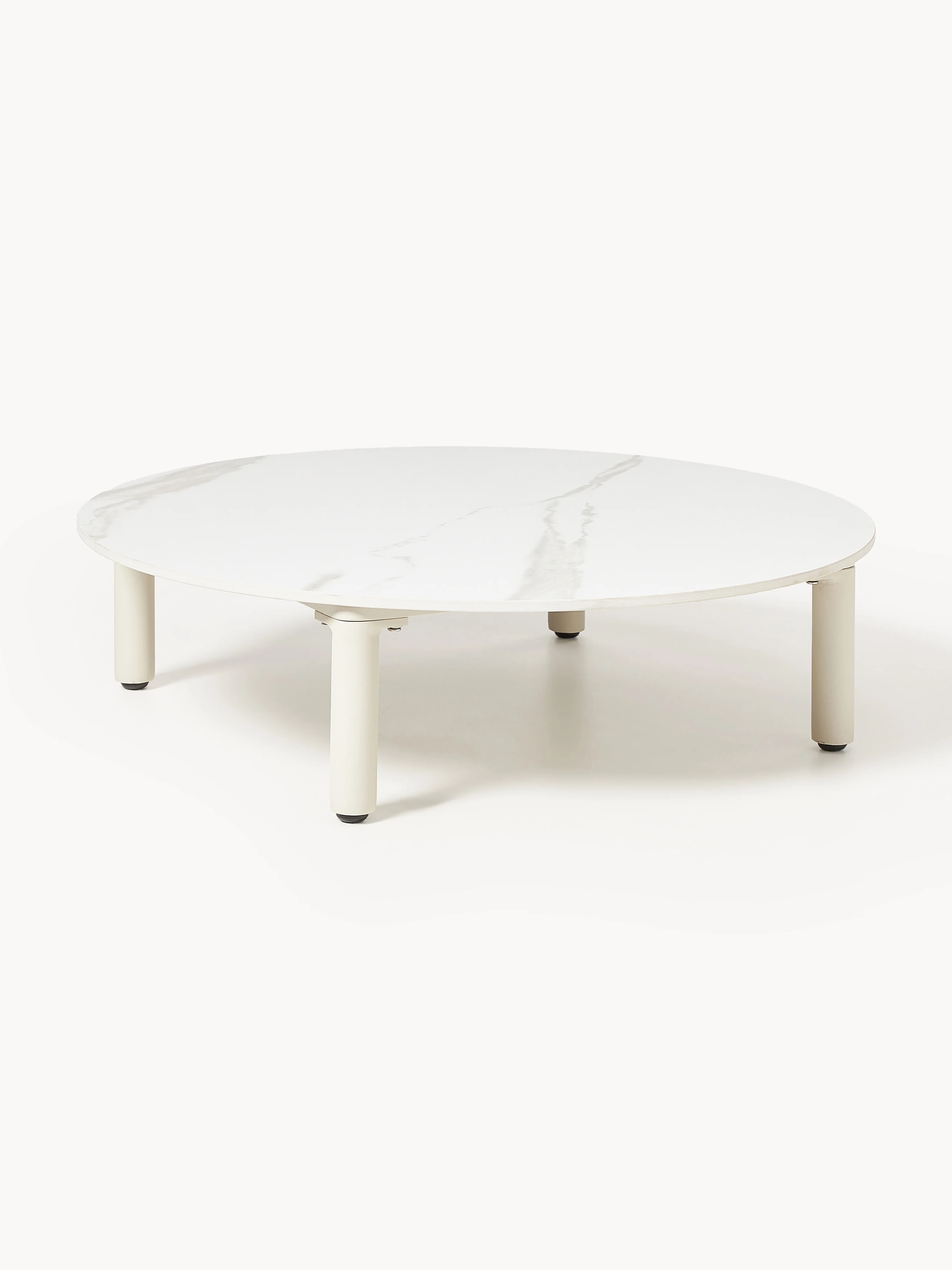 Runder Gartentisch Sienna mit Marmoroptik, Ø 80 cm