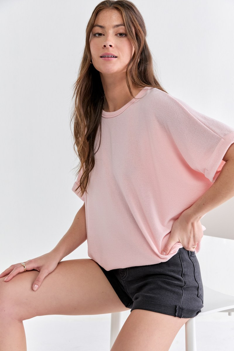 Annabeth Crew Neck Dolman Tee