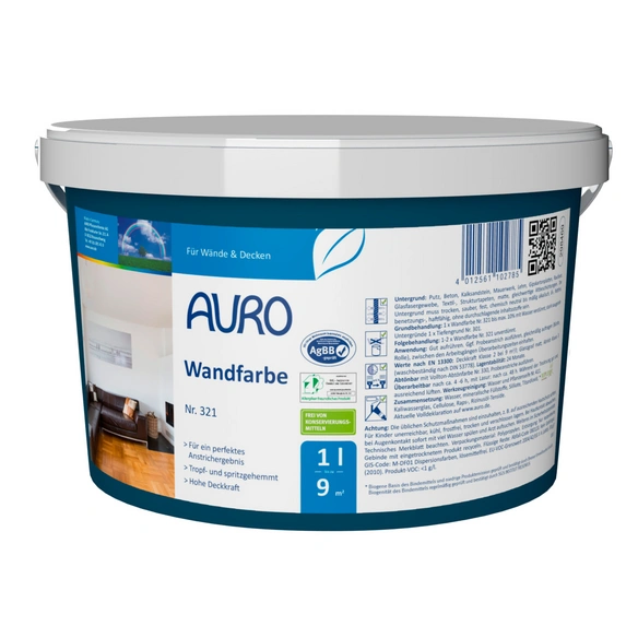 Wand- und Deckenfarbe, 1 l, weiß