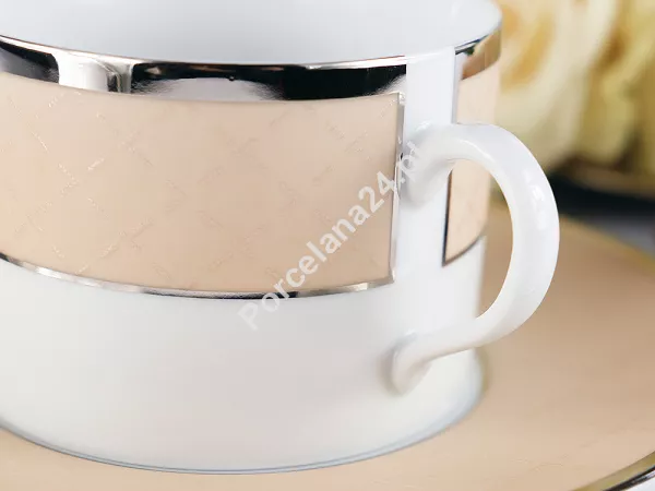 Filiżanka ze spodkiem 0,23 L / 16 cm Porcel - Ethereal Moka 10.ETM.FS23