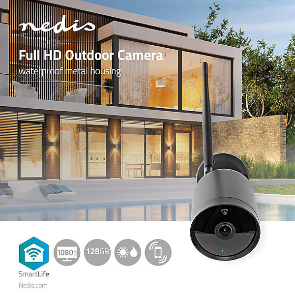 Caméra extérieure SmartLife Wi-FiFull HD 1080p IP65 Noir NEDIS