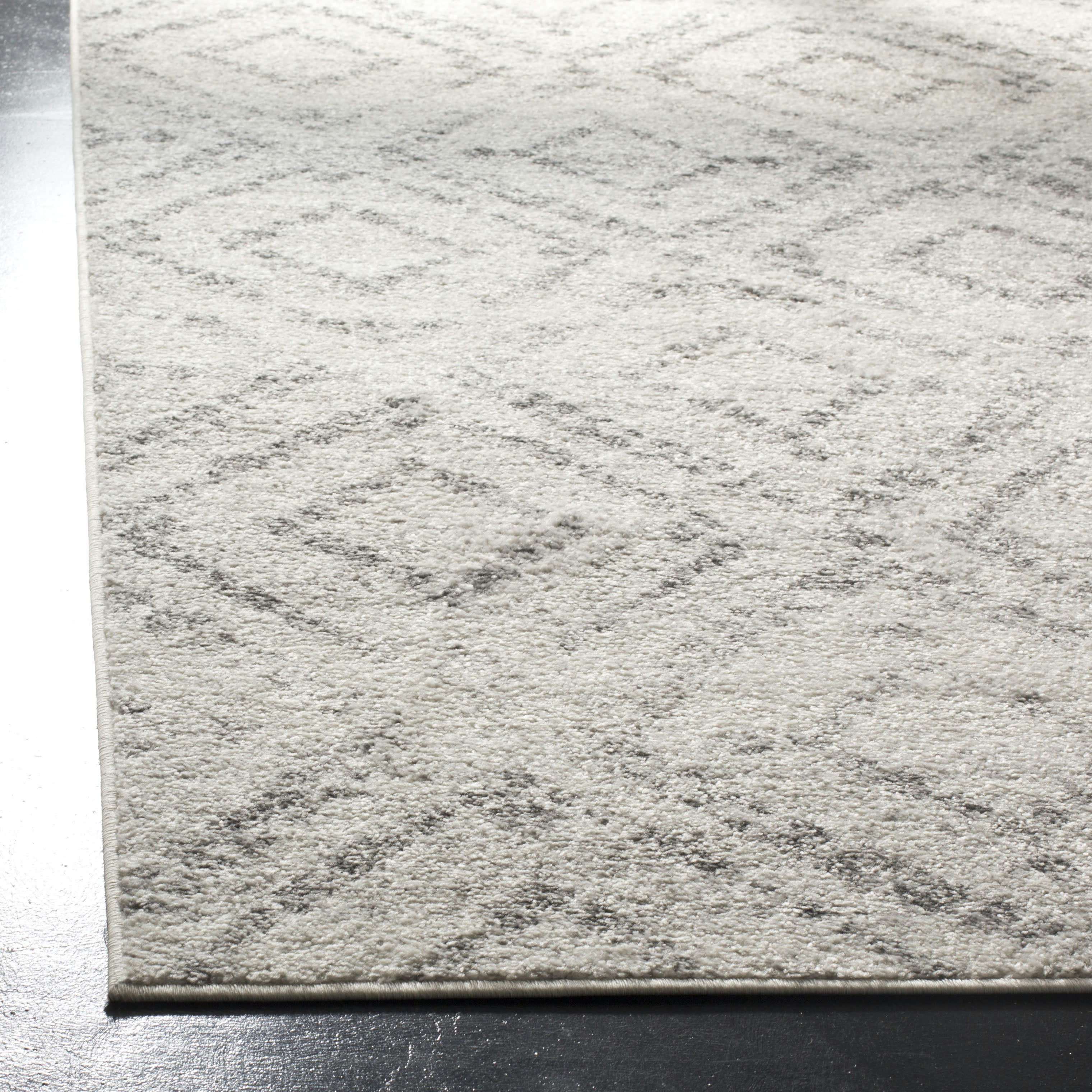 ADIRONDACK - Tapis de salon interieur en gris clair & gris, 91 x 152 cm