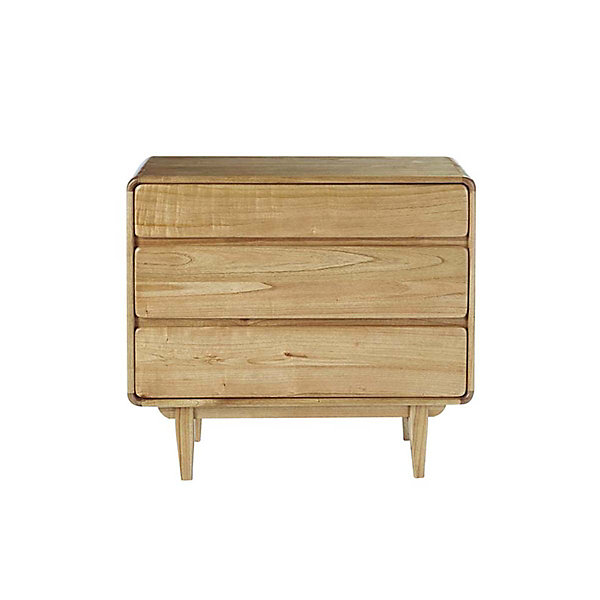 Commode en bois massif 90 cm 3 tiroirs