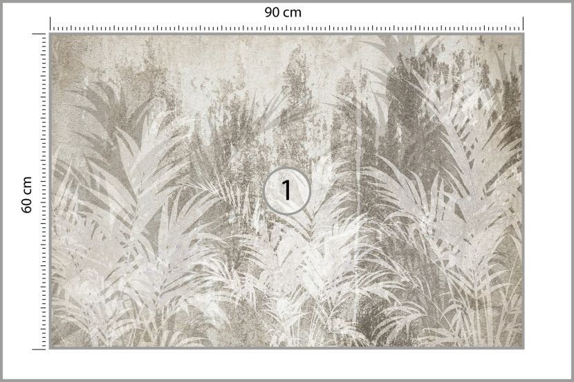 Fototapeta Ścienna Abstrakcyjne Liście Mural 90x60cm