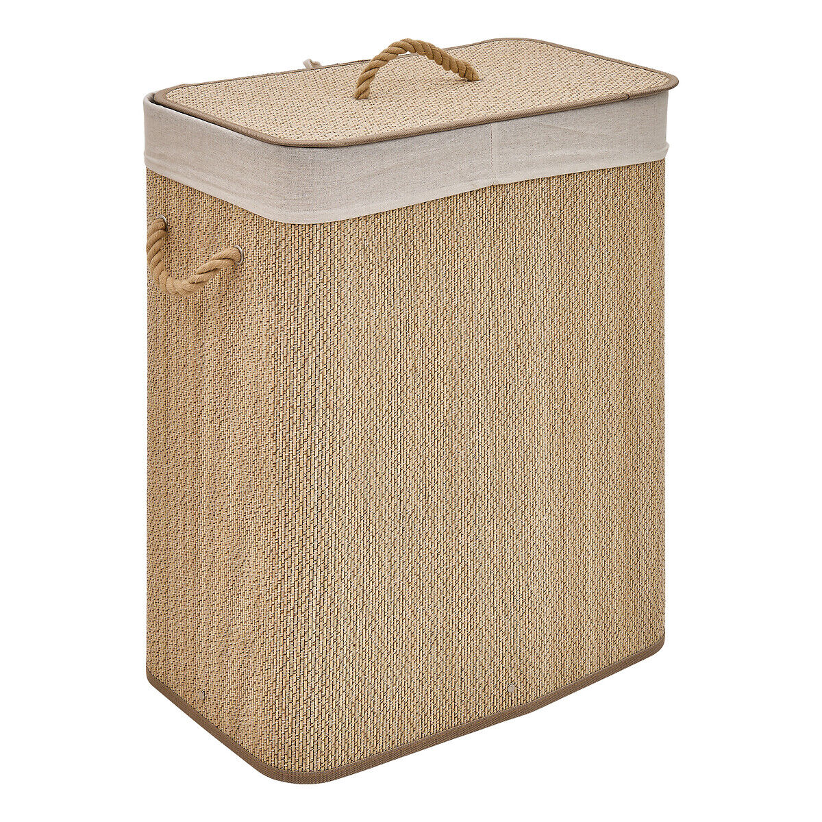 Cesto roupa wc STEMPY castanho 100l