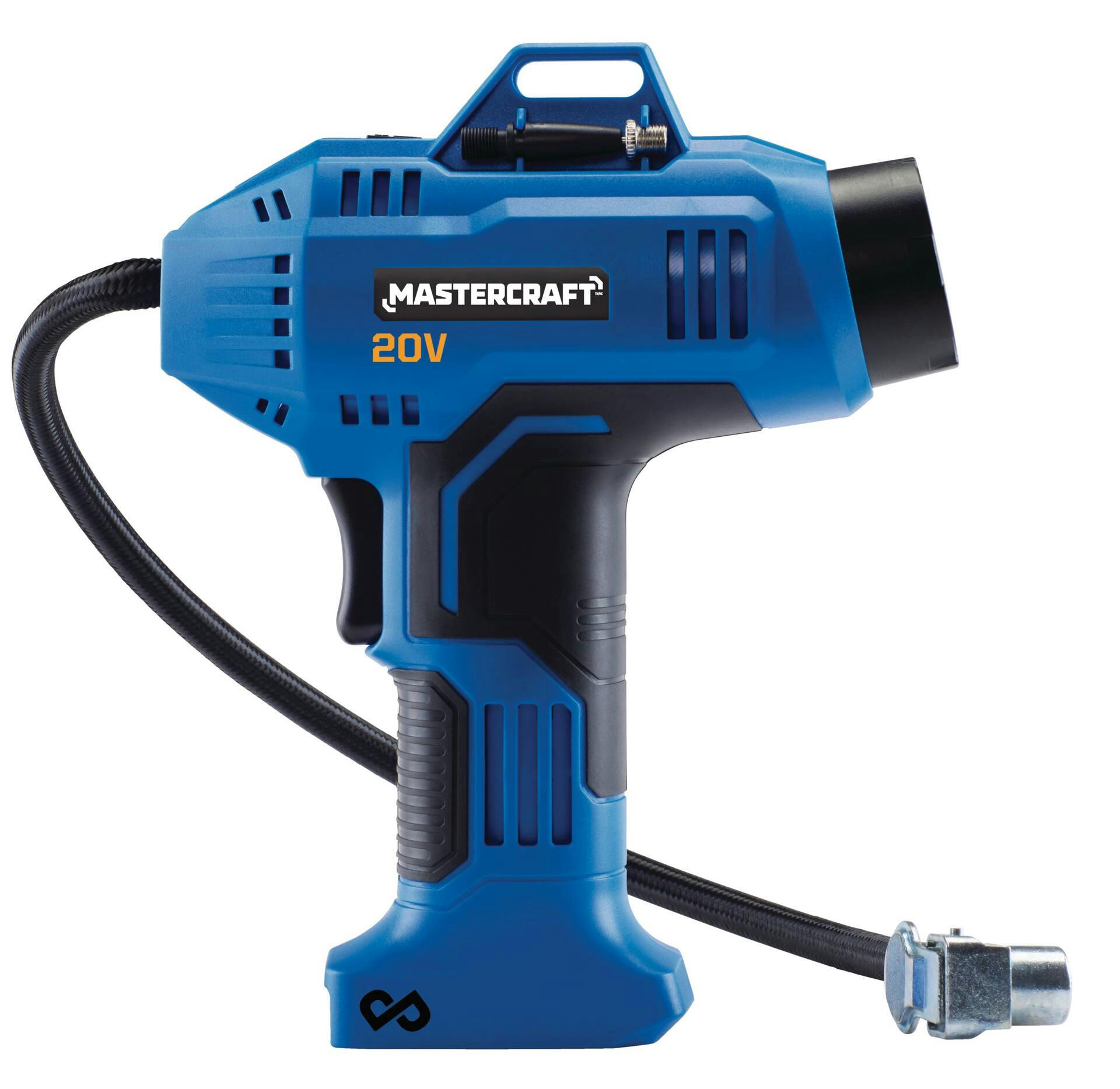 Mastercraft 20V Max Lithium-Ion Cordless High Pressure Air Inflator with Gauge, Tool Only, PWR POD Compatible