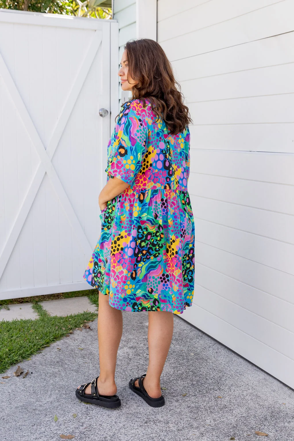 Disco Dress in Electric Leopard by Kasey Rainbow