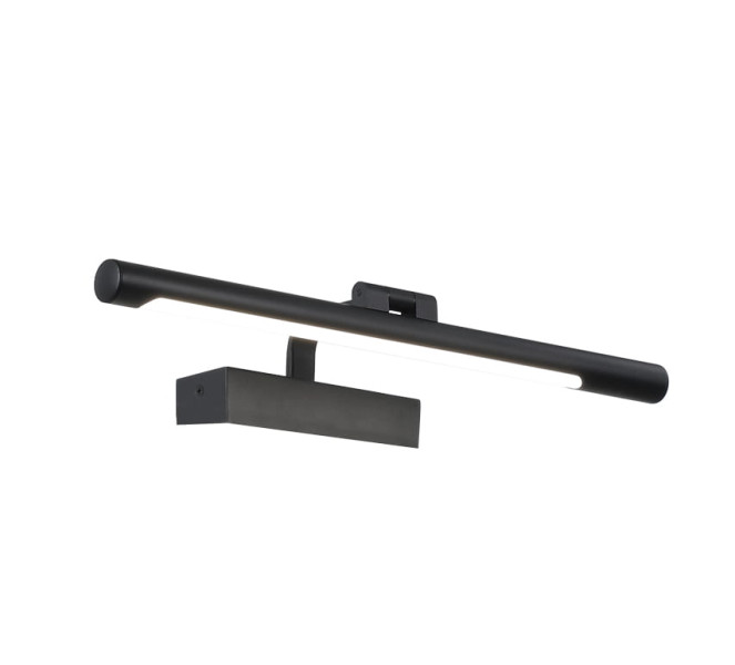 Kinkiet LED czarny z czujnikiem ruchu IP44 Lampa nad lustroobraz