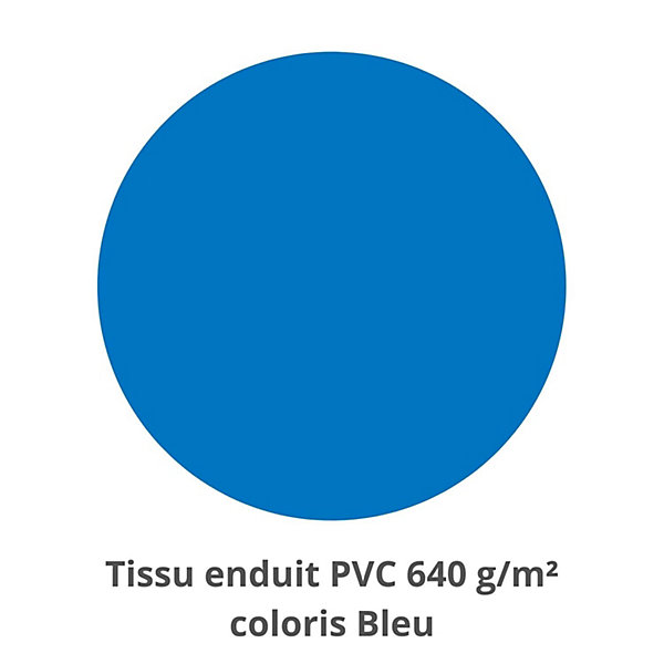 Bâche hivernage piscine hors sol Ubbink Bahia 670 x 400 cm - Toile PVC 640 g/m² Bleu - Couverture hiver