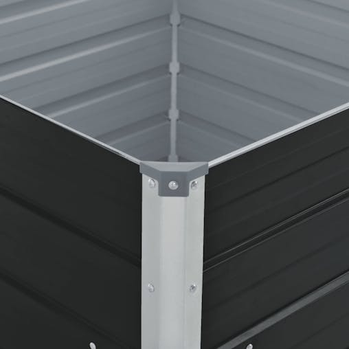 NNEVL Raised Garden Bed 100x100x45 cm Galvanised Steel Anthracite