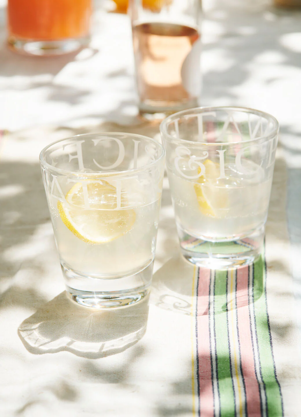Black Toast Small Crystal Glass Tumbler Set of 2