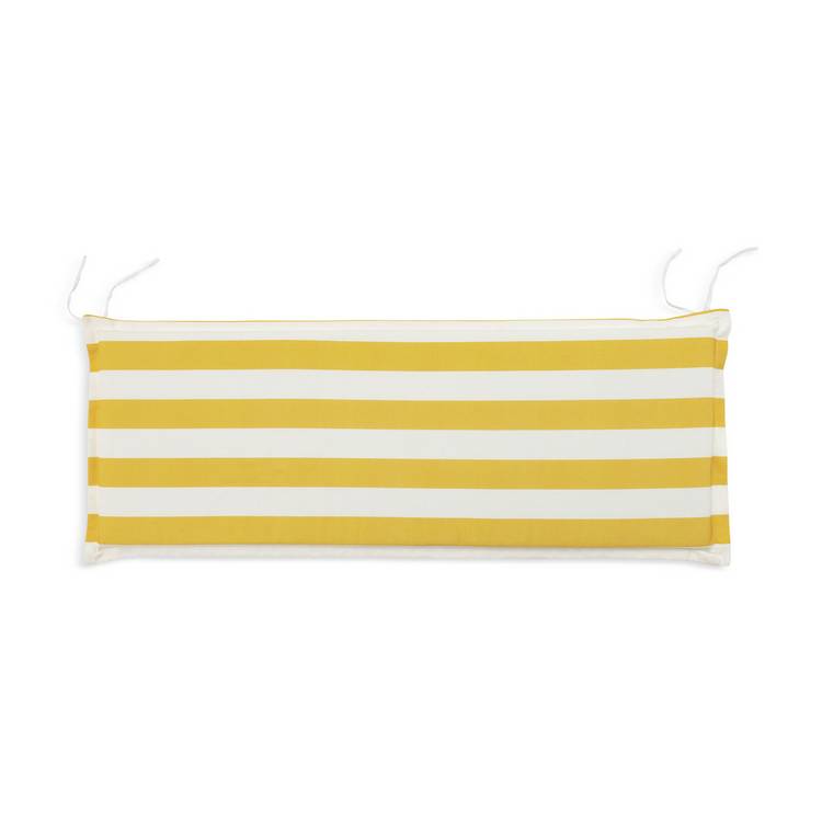 Habitat Stripe Garden Bench Cushion - Yellow