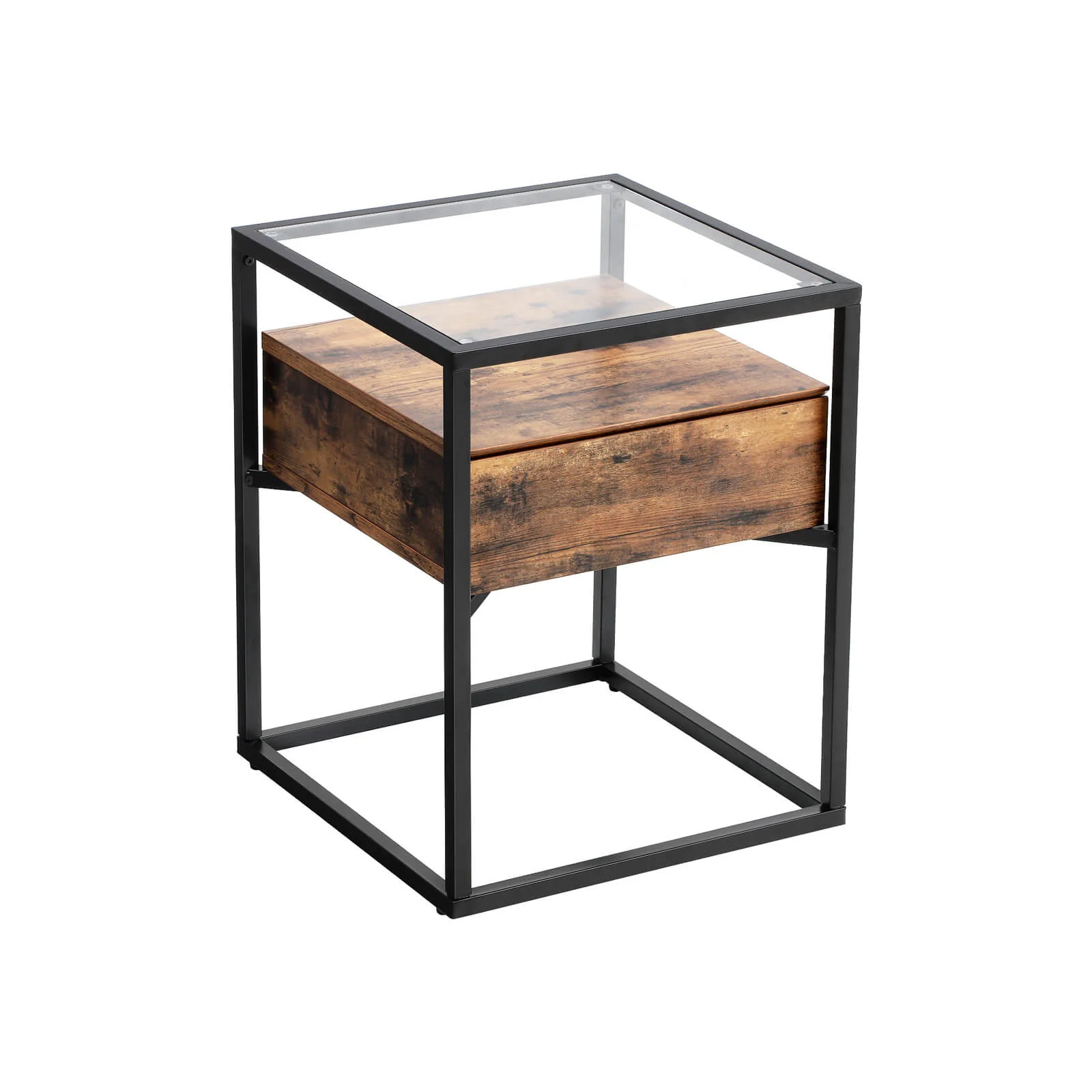 Table d'appoint verre industriel