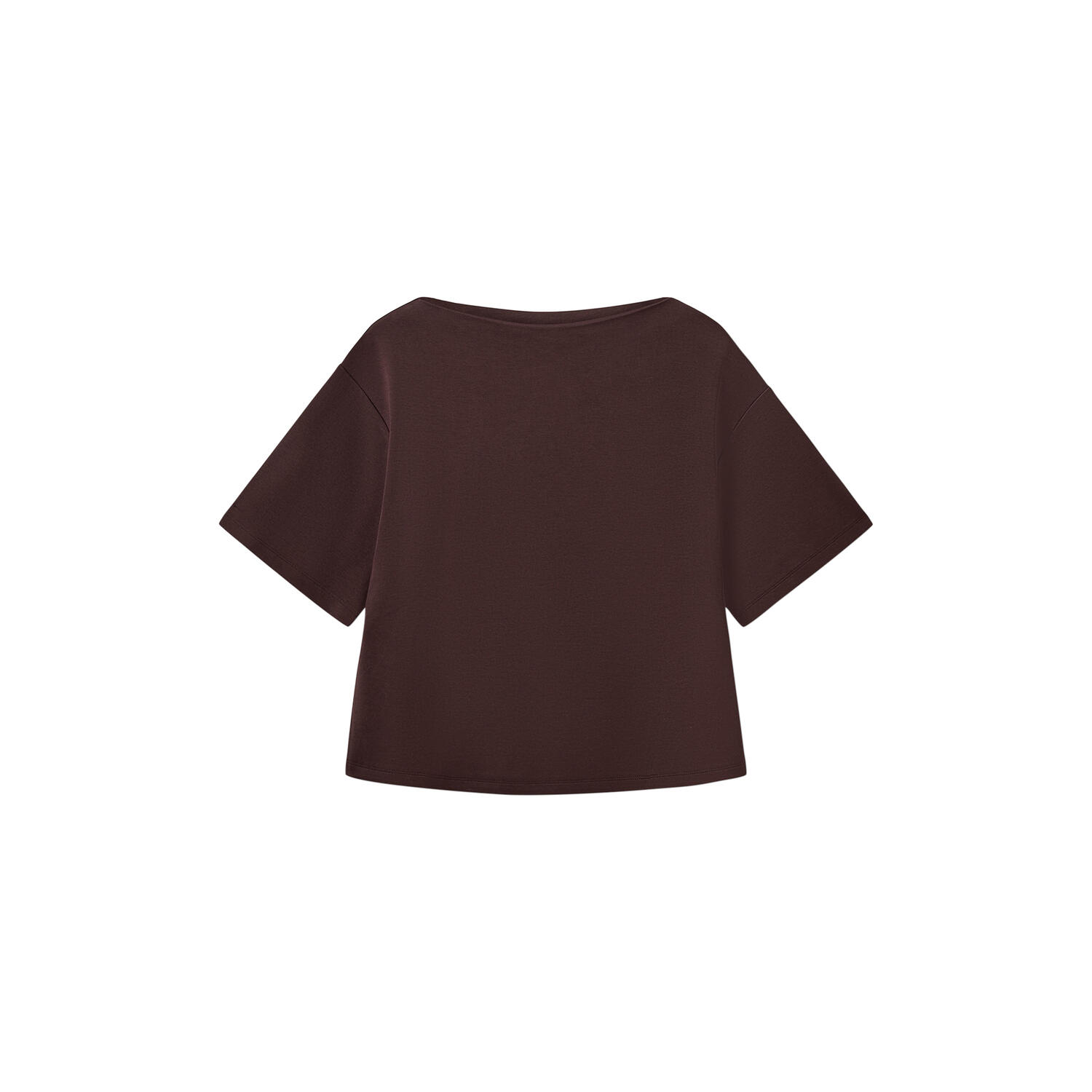 TEASW BOATNECK T-SHIRT, dark brown