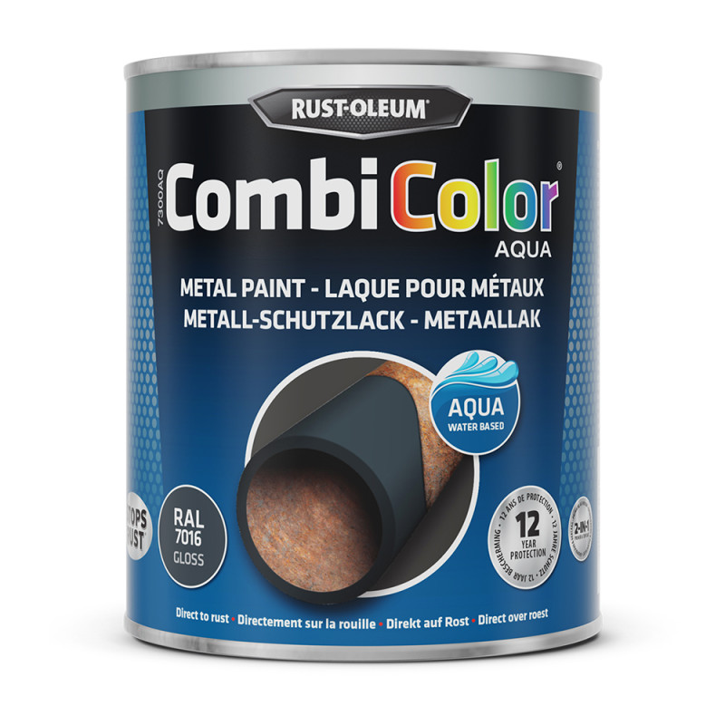 Laque Combicolor Aqua anthracite brillant 0,75 L RUST-OLEUM