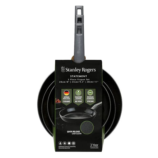 Stanley Rogers Statement 3 Piece Frypan Set | Ceramic Non-Stick 3pc