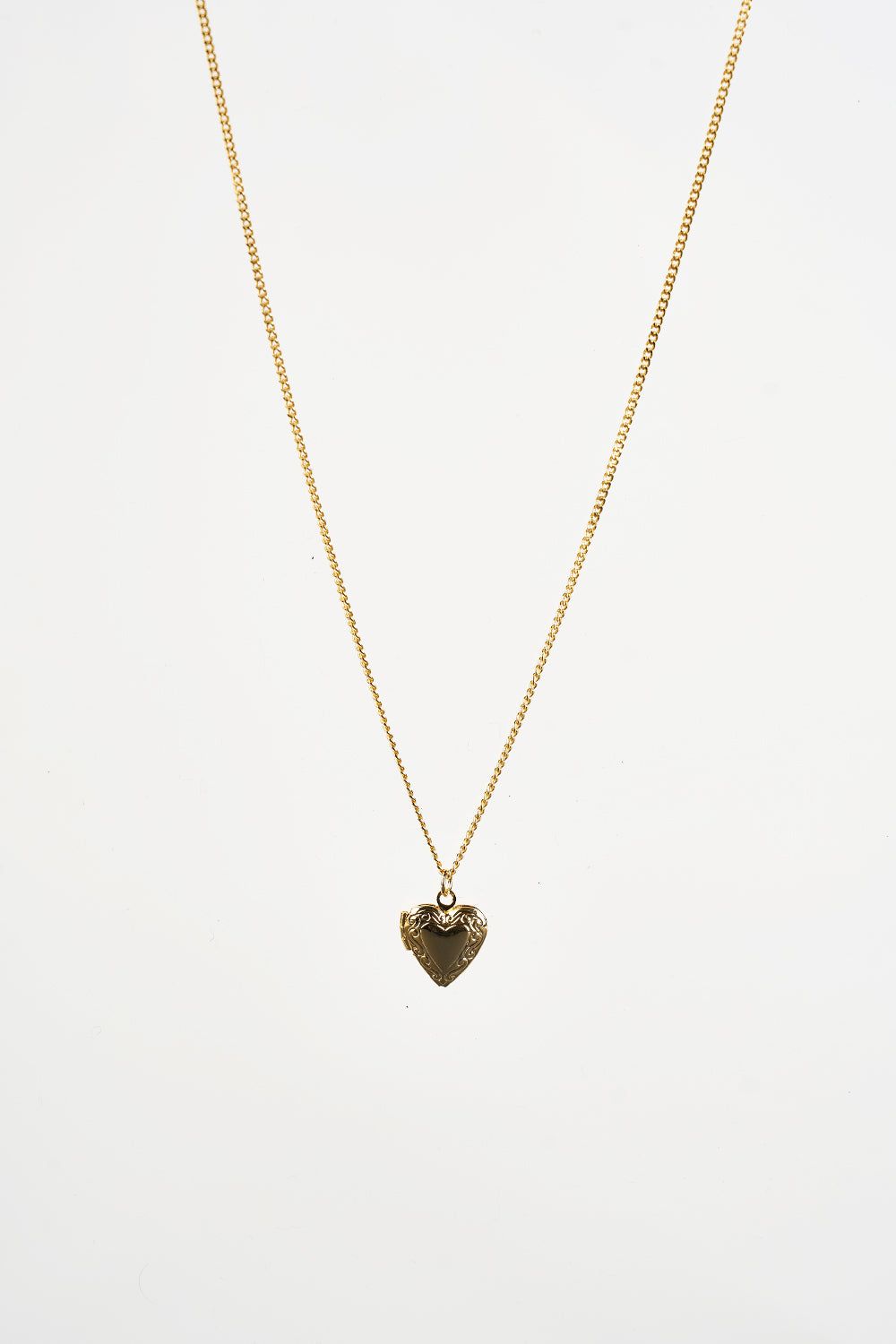 SVNX Small Heart Locket Necklace in Gold - Gift Boxed
