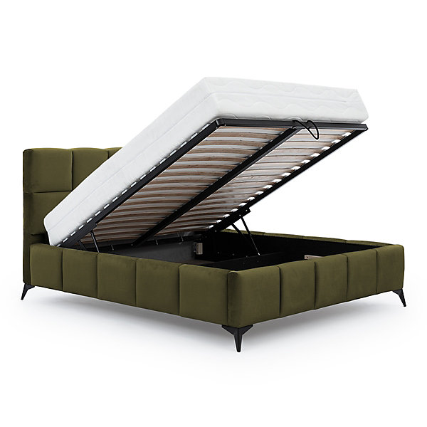 Lit coffre 160x200 sommier inclus Mira Vert