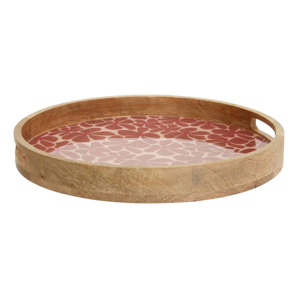 Tray "Inaya" Mango wood, D.38 cm