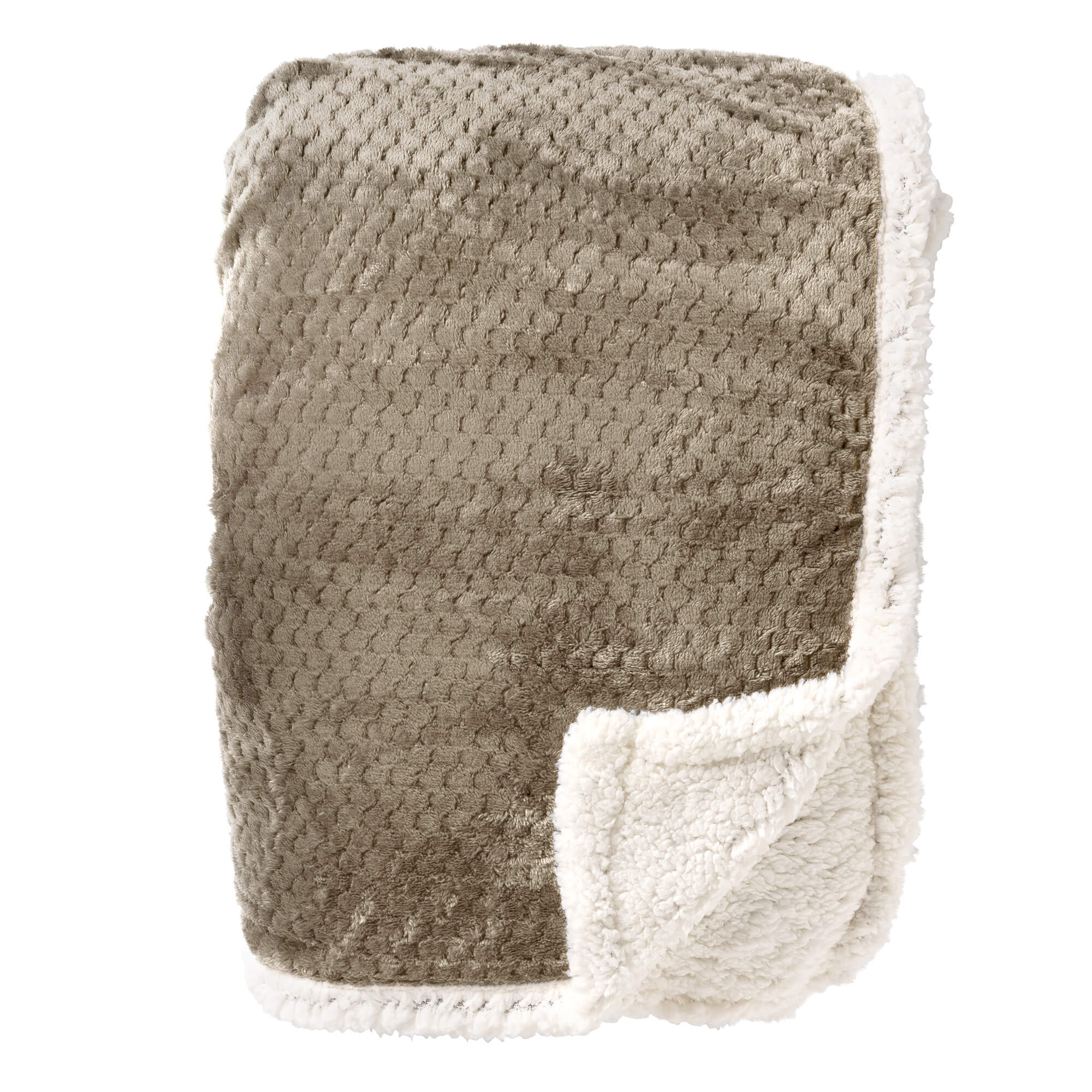 CODY - plaid 150x200 cm - sherpa fleece deken - Pumice Stone - beige